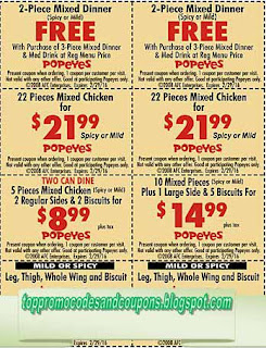 Free Printable Popeyes Chicken Coupons Free Printable Popeyes Chicken Coupons