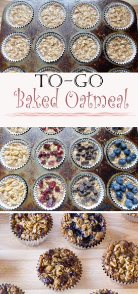 To-Go Baked Oatmeal Recípe #RECIPE #OATMEAL #EASYRECIPE To-Go Baked Oatmeal Recípe