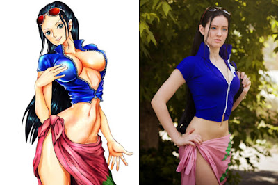 Si Cerdas Nico Robin kuliah dengan pakaian cantik