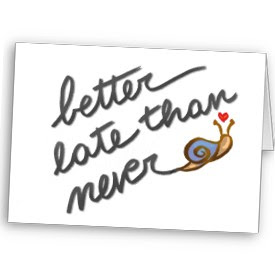 Better late than never essay