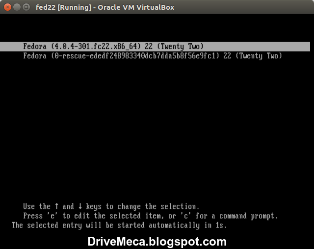 DriveMeca instalando Fedora Linux Workstation 22 paso a paso