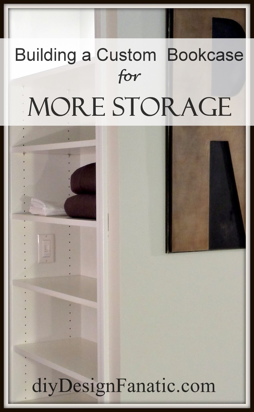 Mountain cottage, mountain cottage bedroom, Storage, Storage Shelves, bookcases, built in bookcase,cottage, cottage style, farmhouse, farmhouse style, diyDesignFanatic.com