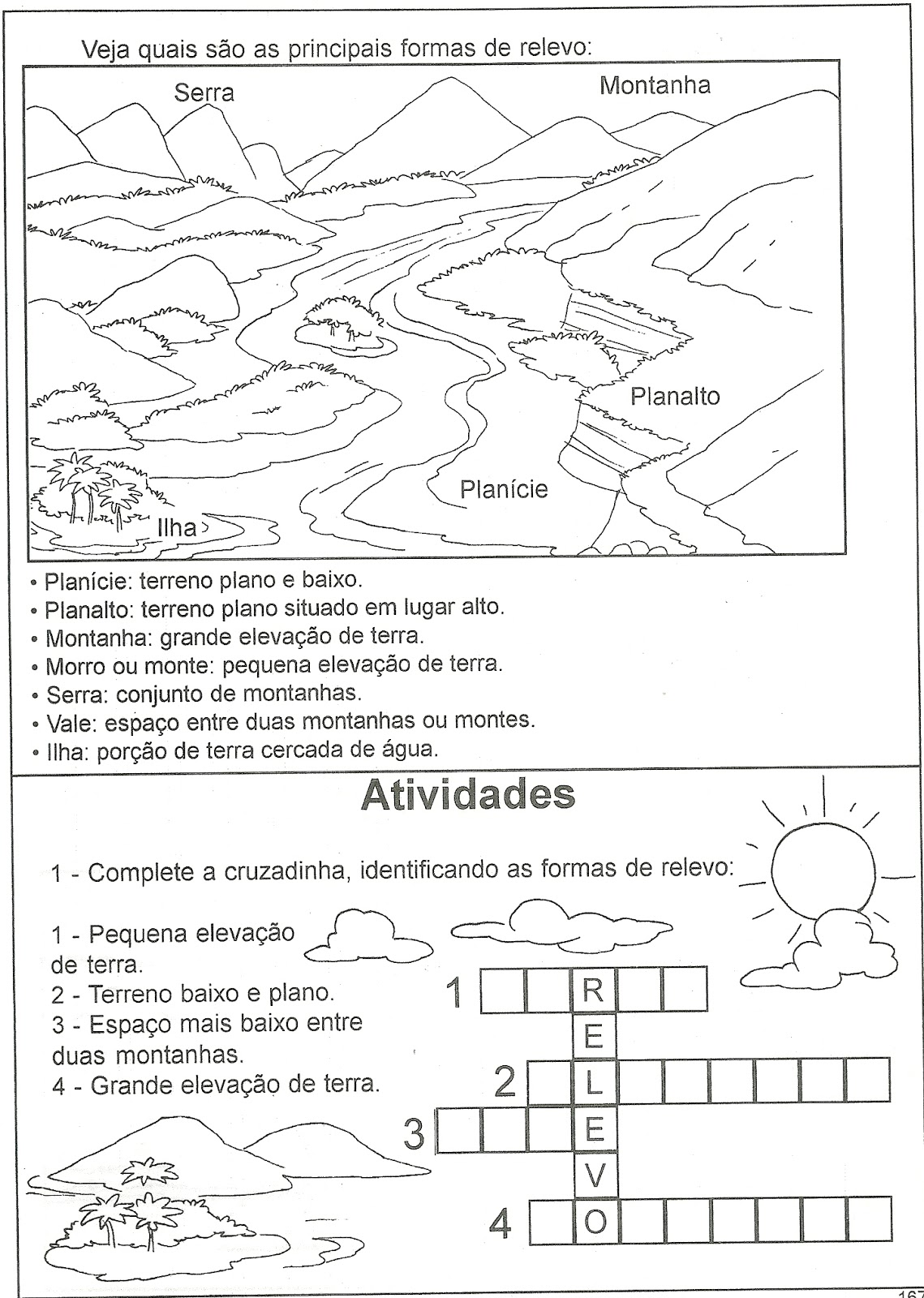 Espaço Carol Educar Relevo Atividades Espaço Carol Educar Relevo Atividades