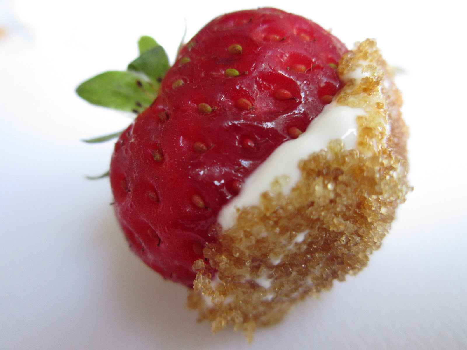 love in spoonfuls strawberries, brown sugar, sour cream.