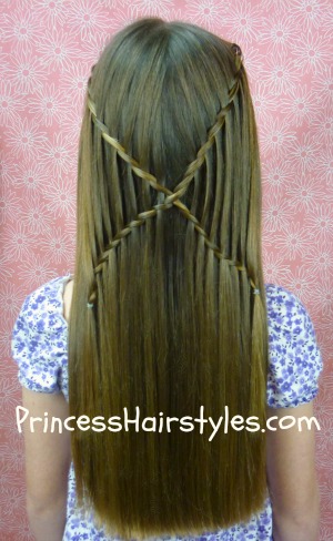 criss cross waterfall twist braids