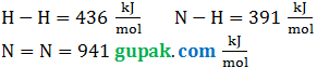energi ikatan hidrogen nitrogen