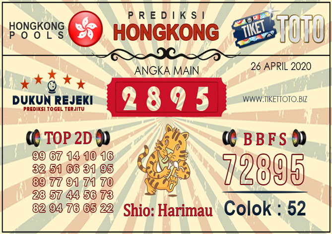 Prediksi Togel HONGKONG TIKETTOTO 26 APRIL 2020