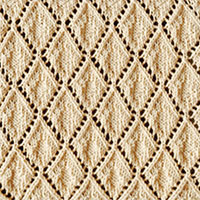 Eyelet Lace 63: Diamond | Knitting Stitch Patterns.