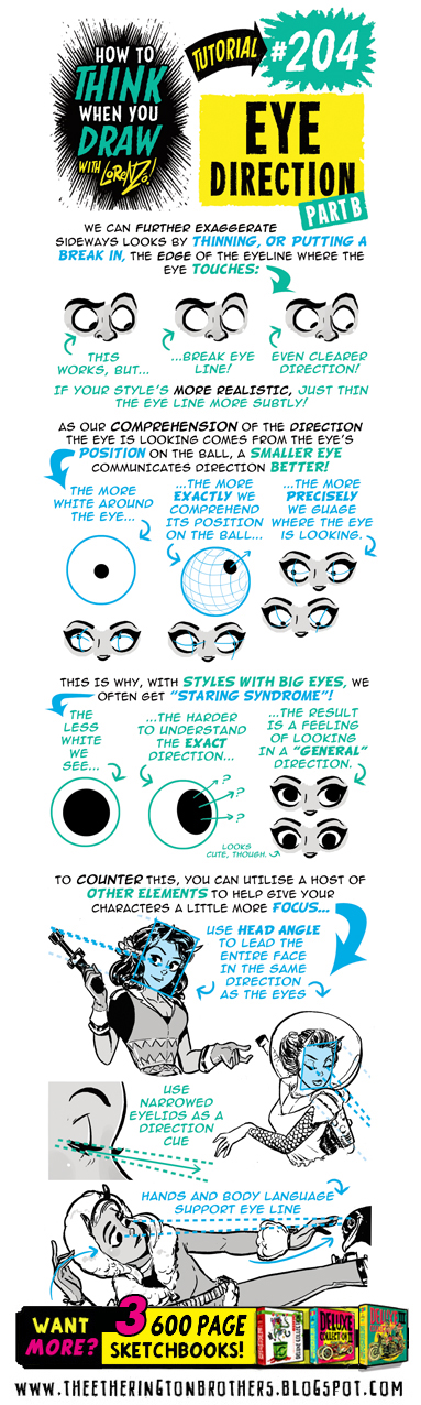 The Etherington Brothers How To Think When You Draw Eye Direction Tutorial Learnuary Day Fifteen