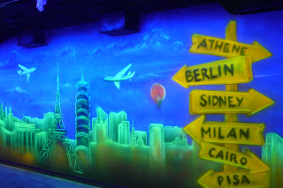 Mural UV Malowanie obrazu na ścianie farbami UV, lizz dordrecht, black light murals
