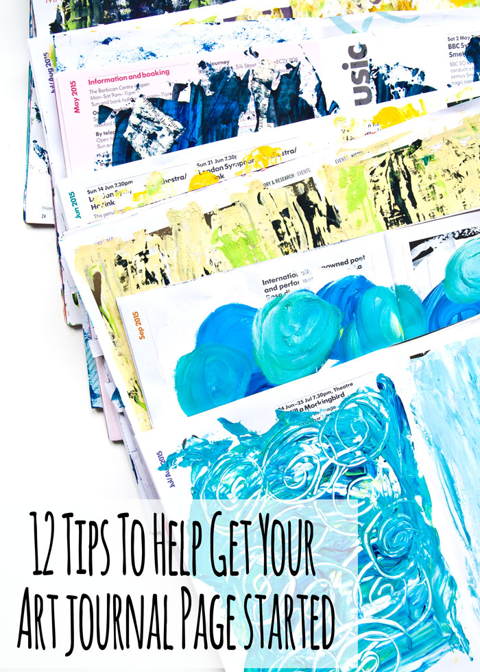 12 Tips For Starting Art Journal Pages Using Acrylic Paint with a video by Kim Dellow 12 Tips For Starting Art Journal Pages Using Acrylic Paint with a video by Kim Dellow