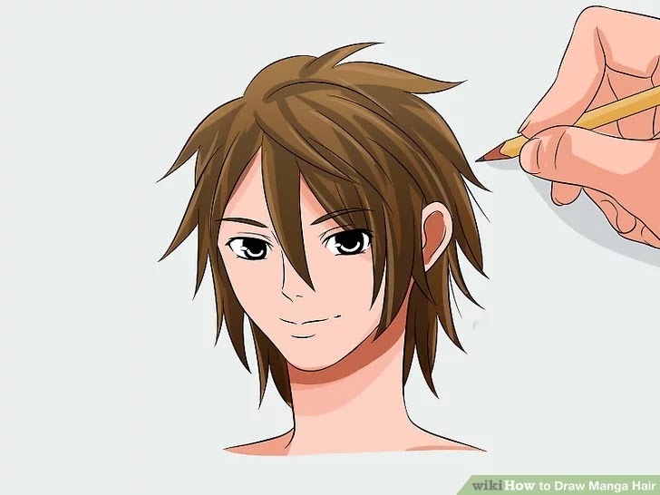 Anime Party Network How To Draw Anime Hair Simple Steps With