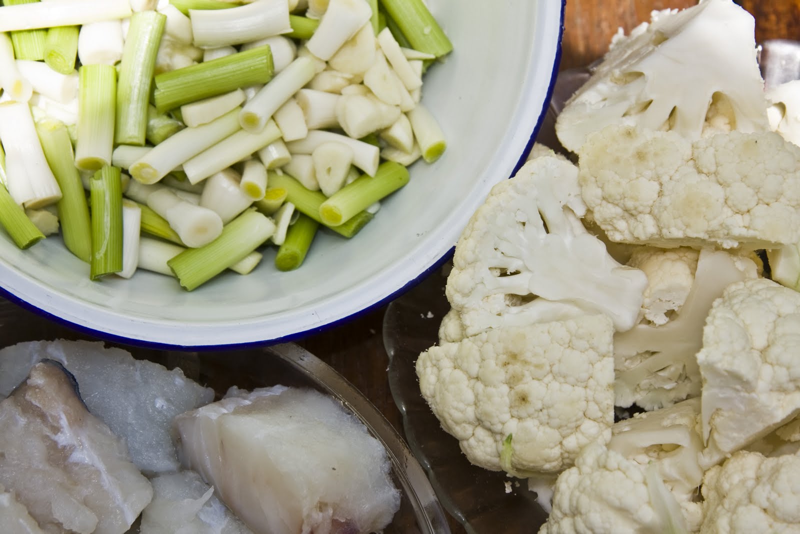 COOKBOOK Paella de coliflor y bacalao.