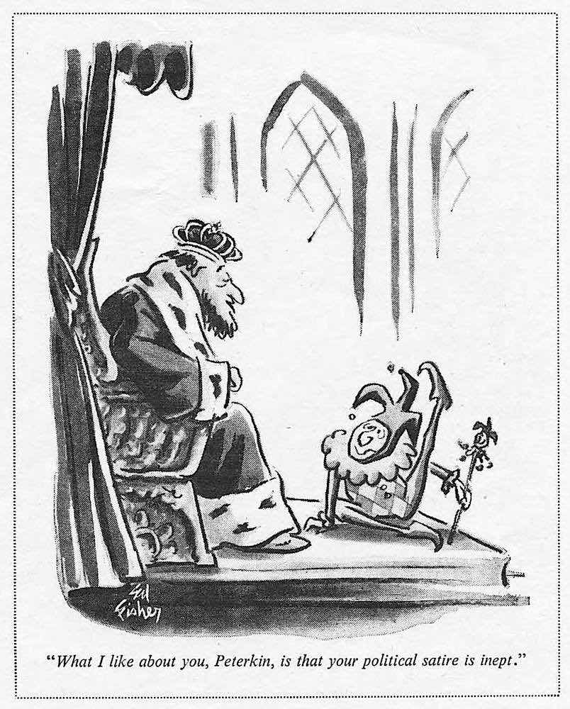 Ed Fisher 1966 a 1966 Ed Fisher cartoon about a king and his jester