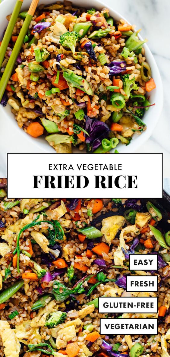 Extra Vegetable Fried Rice #vegetables #fried #rice #vegetarian #vegetarianrecipes #vegetariandinnerrecipes #veggies Desserts, Healthy Food, Easy Recipes, Dinner, Lauch, Delicious, Easy, Holidays Recipe, Special Diet, World Cuisine, Cake, Grill, Appetizers, Healthy Recipes, Drinks, Cooking Method, Italian Recipes, Meat, Vegan Recipes, Cookies, Pasta Recipes, Fruit, Salad, Soup Appetizers, Non Alcoholic Drinks, Meal Planning, Vegetables, Soup, Pastry, Chocolate, Dairy, Alcoholic Drinks, Bulgur Salad, Baking, Snacks, Beef Recipes, Meat Appetizers, Mexican Recipes, Bread, Asian Recipes, Seafood Appetizers, Muffins, Breakfast And Brunch, Condiments, Cupcakes, Cheese, Chicken Recipes, Pie, Coffee, No Bake Desserts, Healthy Snacks, Seafood, Grain, Lunches Dinners, Mexican, Quick Bread, Liquor Extra Vegetable Fried Rice #vegetables #fried #rice #vegetarian #vegetarianrecipes #vegetariandinnerrecipes #veggies Desserts, Healthy Food, Easy Recipes, Dinner, Lauch, Delicious, Easy, Holidays Recipe, Special Diet, World Cuisine, Cake, Grill, Appetizers, Healthy Recipes, Drinks, Cooking Method, Italian Recipes, Meat, Vegan Recipes, Cookies, Pasta Recipes, Fruit, Salad, Soup Appetizers, Non Alcoholic Drinks, Meal Planning, Vegetables, Soup, Pastry, Chocolate, Dairy, Alcoholic Drinks, Bulgur Salad, Baking, Snacks, Beef Recipes, Meat Appetizers, Mexican Recipes, Bread, Asian Recipes, Seafood Appetizers, Muffins, Breakfast And Brunch, Condiments, Cupcakes, Cheese, Chicken Recipes, Pie, Coffee, No Bake Desserts, Healthy Snacks, Seafood, Grain, Lunches Dinners, Mexican, Quick Bread, Liquor