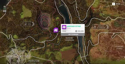 Forza Horizon 4, House Location Map, Kingsfisher Cottage