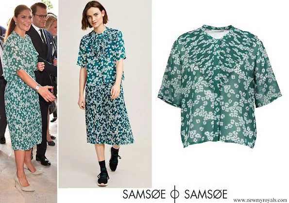 Crown Princess Victoria wore Samsøe & Samsøe Joanna ss shirt and Cathy skirt