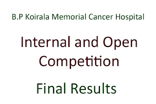 Final Results of Various Post B.P Koirala Memorial Cancer Hospital