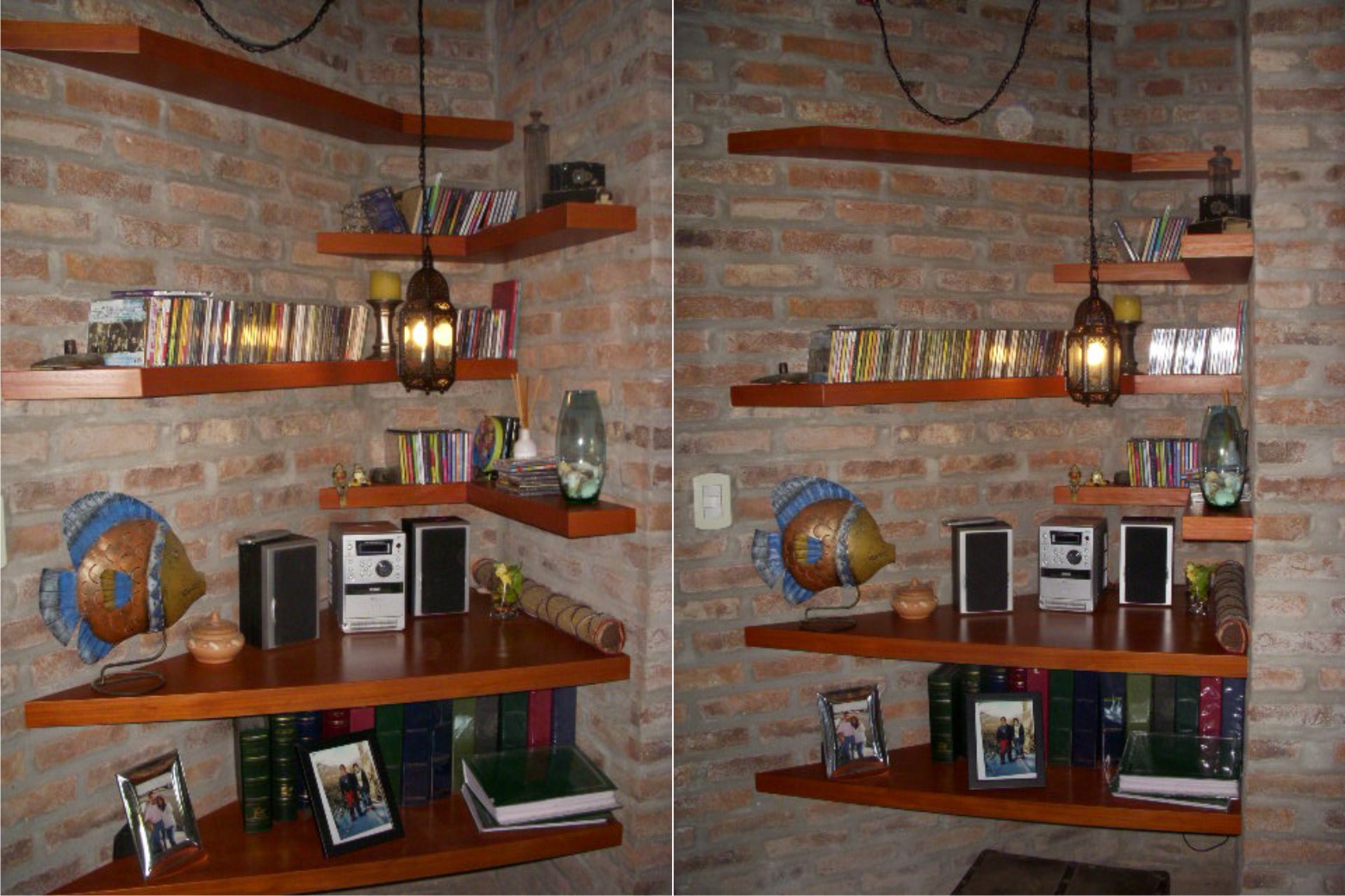 Oma Integrales: estantes flotantes en cedro para cds y de audio