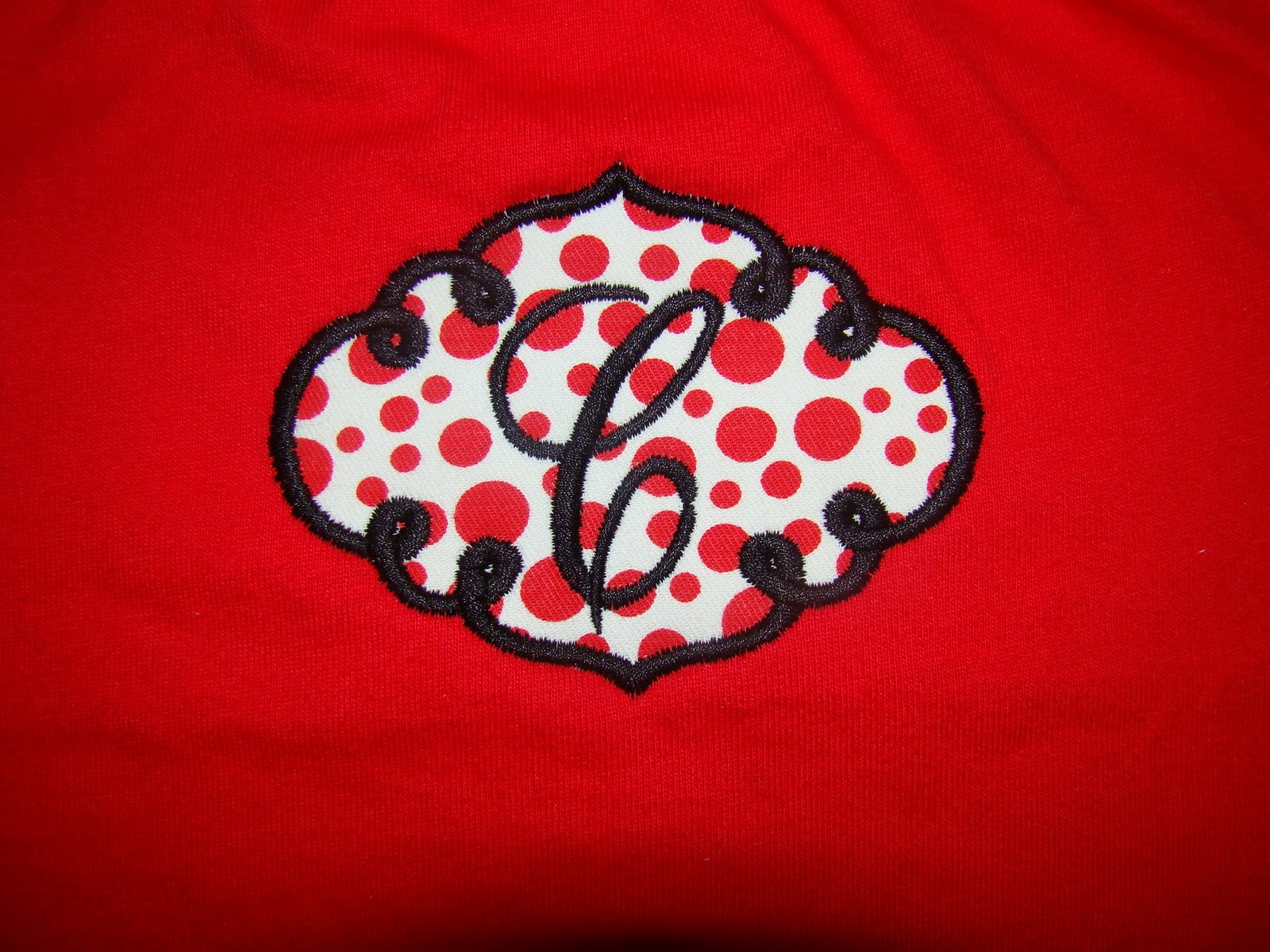 SAME Monogram Initial frame applique