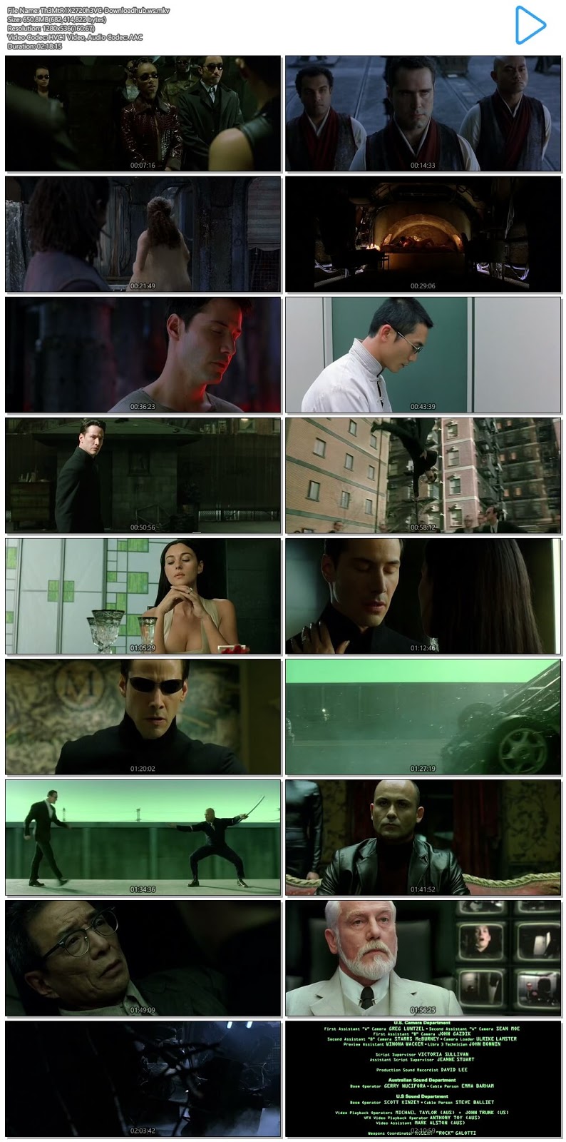 The Matrix Reloaded 2003 Hindi Dual Audio 720p HEVC BluRay Free Download