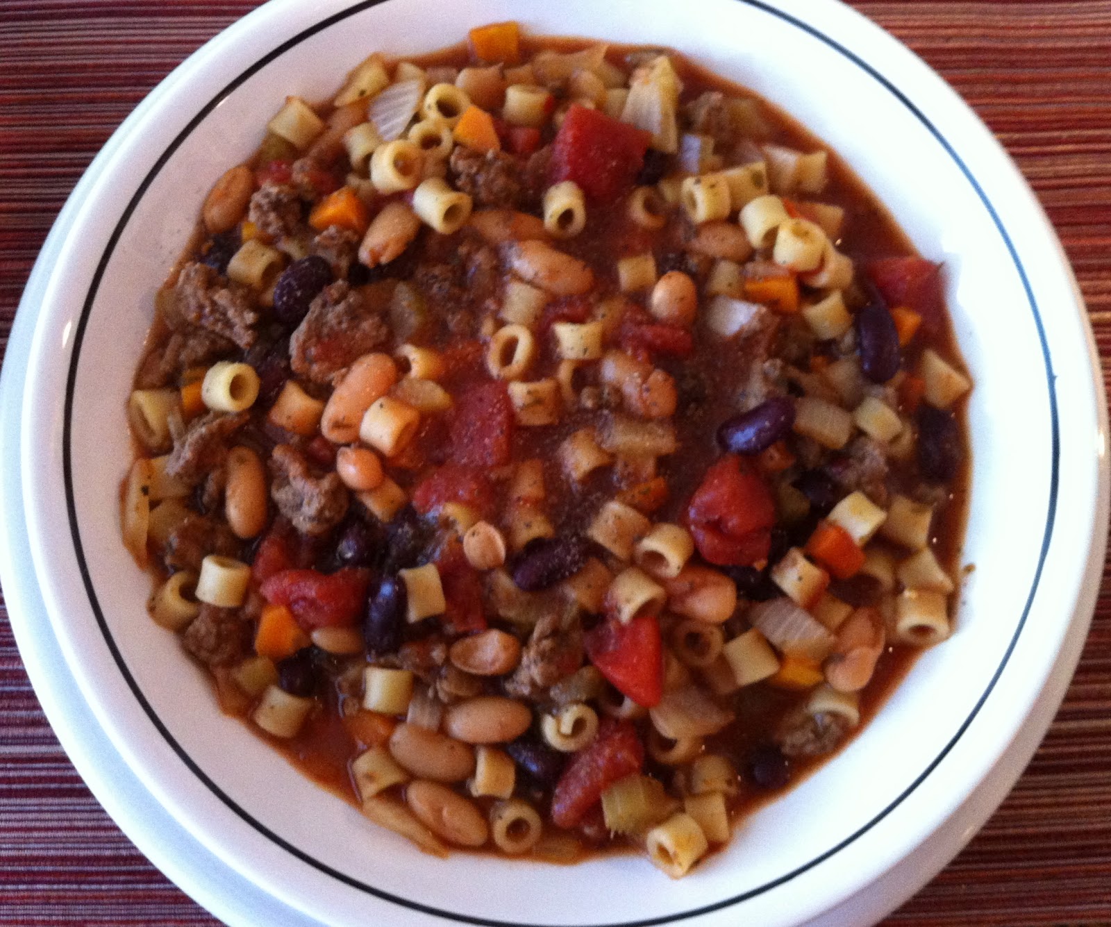 Pasta & Kidney Bean Soup (aka Pasta e Fagioli)