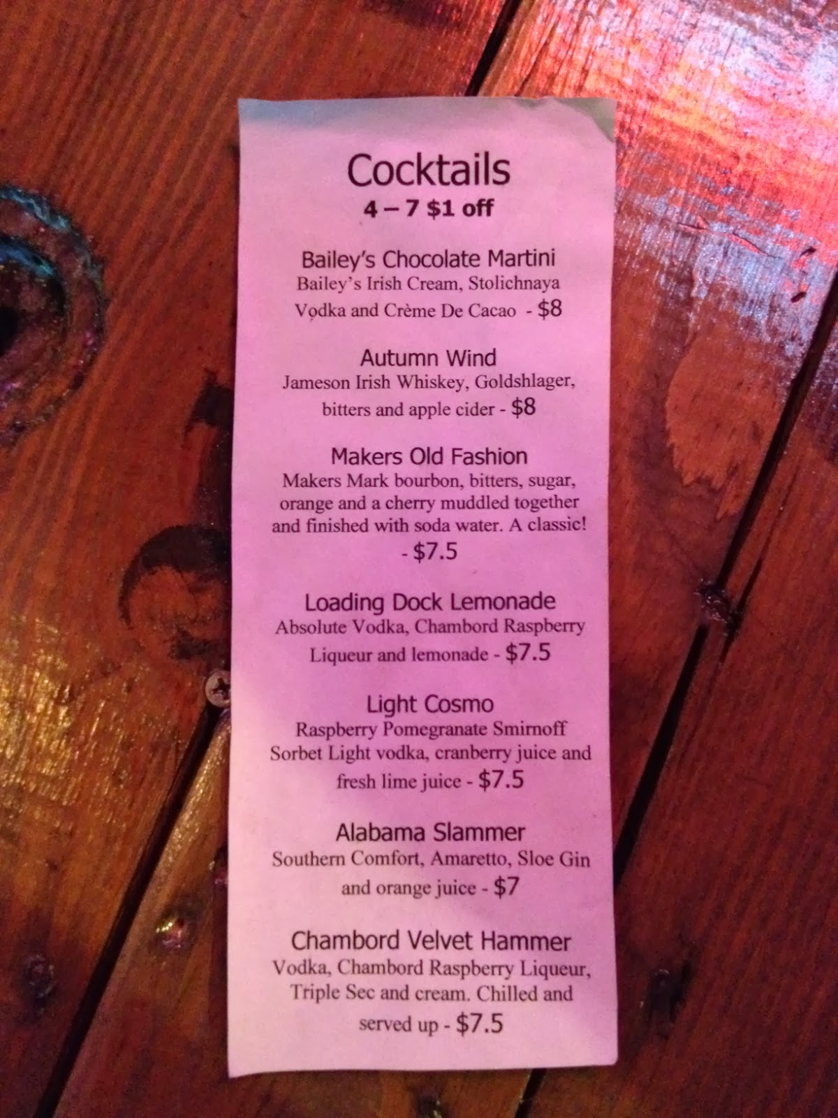 Corvallis Booze Map Dock 22 Happy Hour Menus