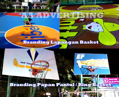 Pengecatan Lapangan Basket dengan Branding