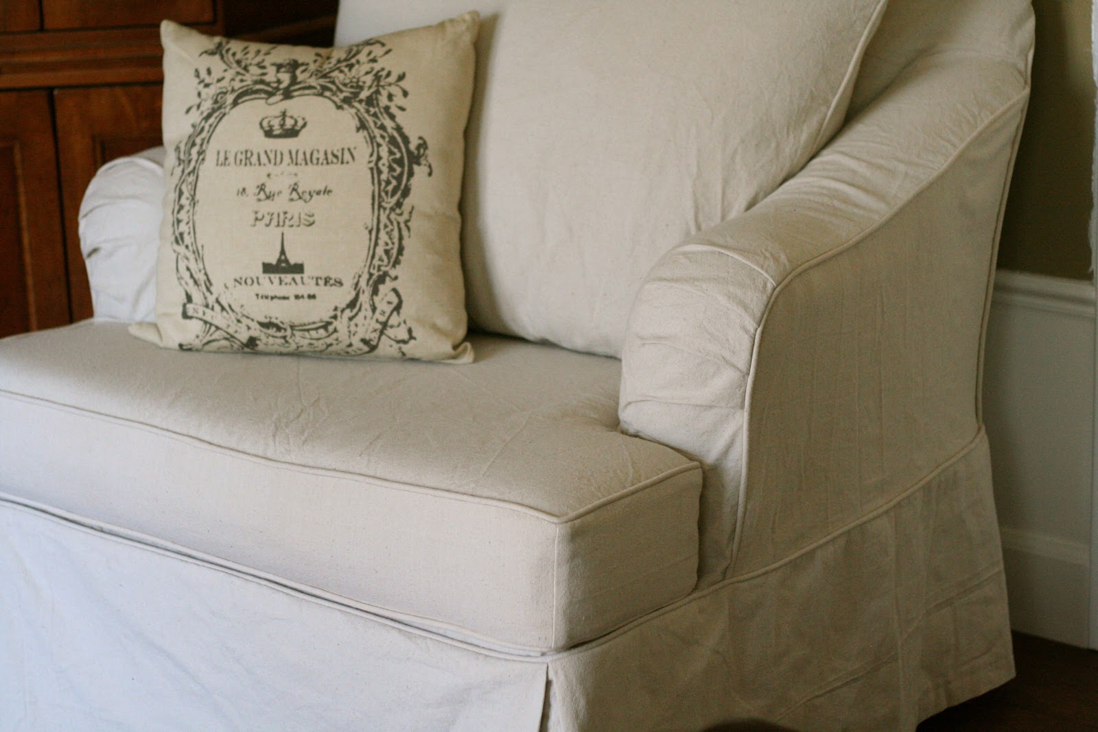 Custom Slipcovers by Shelley Drop Cloth Chair