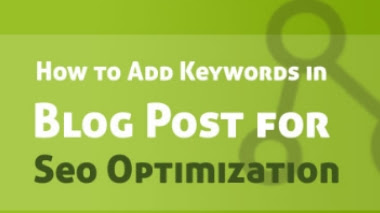 Add Keywords In Blog Posts For Search Engines