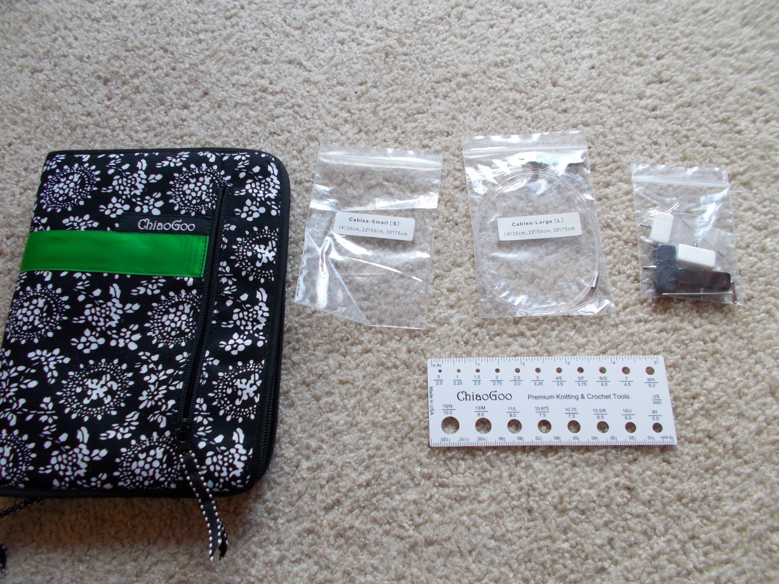 Knitting to Infinity: Review- ChaioGoo Spin Bamboo Interchangeable Needle  Set