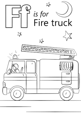 Letter f coloring page 7