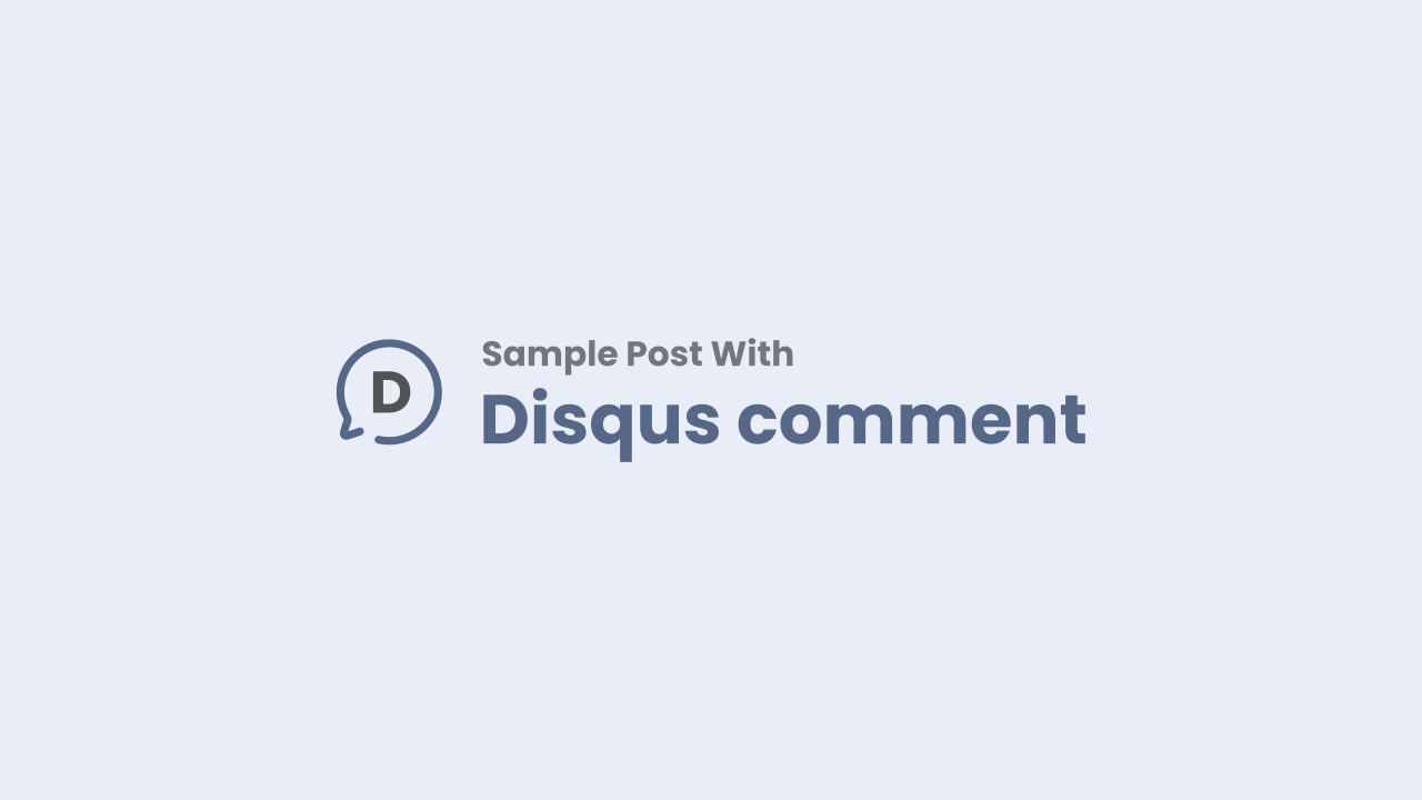 Post with Disqus Comment