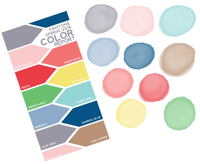 Pantone colours Spring 2016 Pantone colours Spring 2016