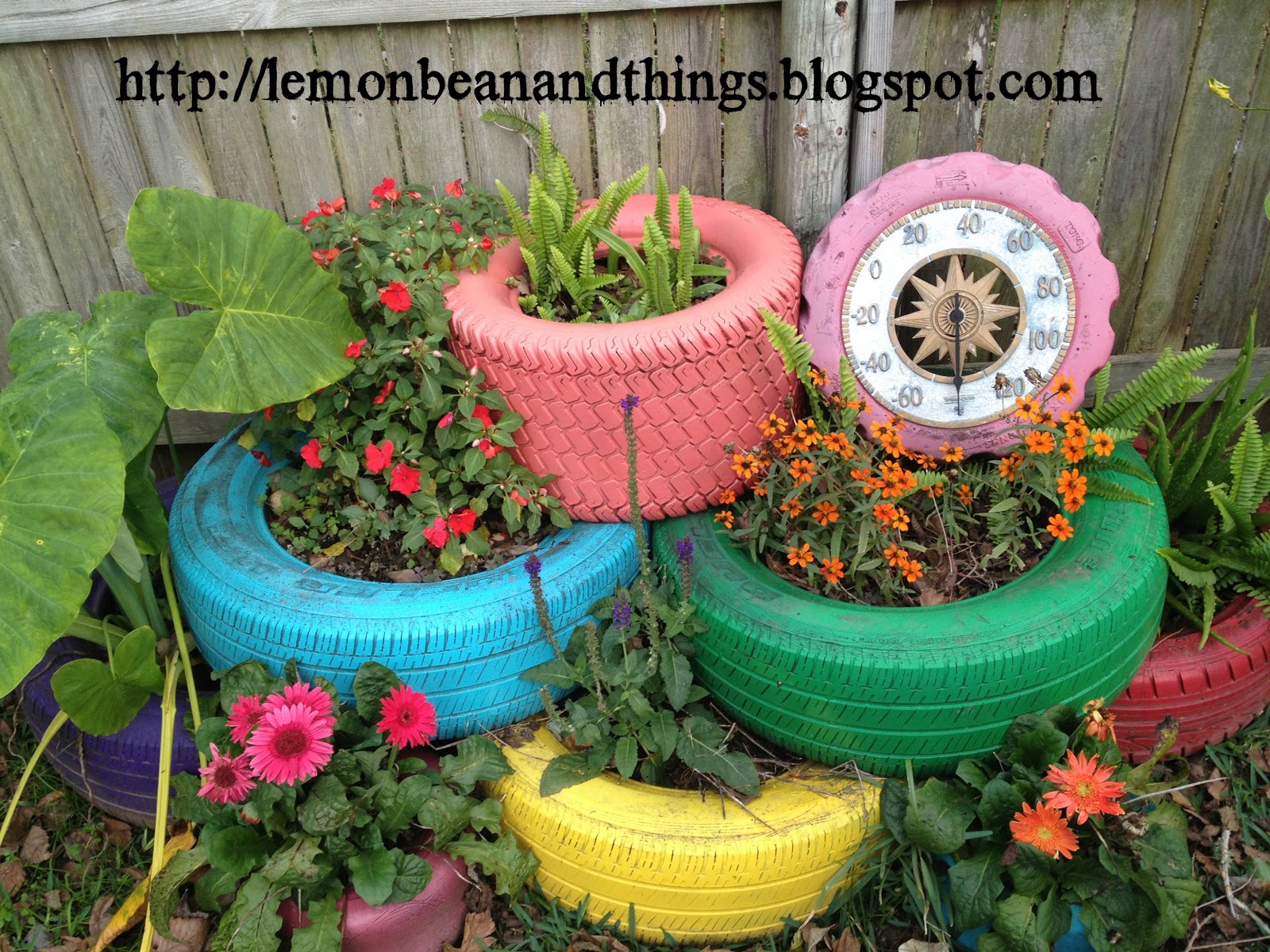 Lemon Bean And Things Recycle Tire Planter Under 80 00 Lemon Bean And Things Recycle Tire
