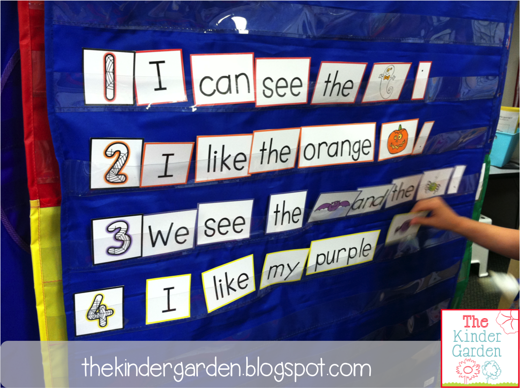 The Kinder Garden Time for School! {Predictable Sentence Builders for