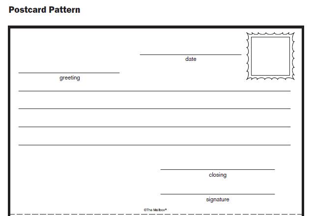 Homeschool Parent: Post Card Pattern