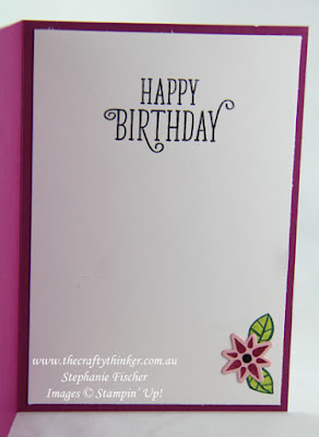 Floral card, Paper-piecing, Sneak Peek, Eastern Beauty Bundle, In-Colours, #thecraftythinker, Stampin Up Australia Demonstrator, Stephanie Fischer, Sydney NSW