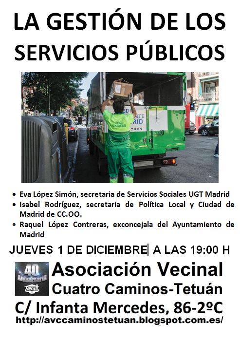 1 diciembre La Gestión de los Servicios Públicos