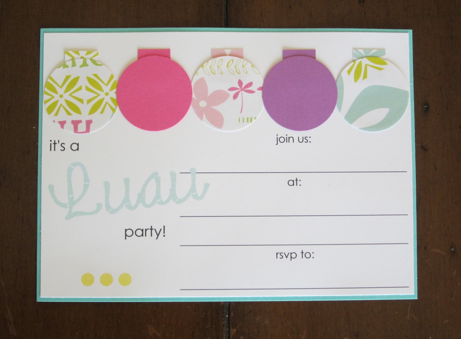 Homemade Luau Party Collection design sprinkle
