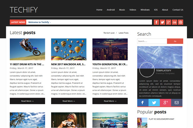 Techify - Magazine Responsive Blogger Template Techify - Magazine Responsive Blogger Template