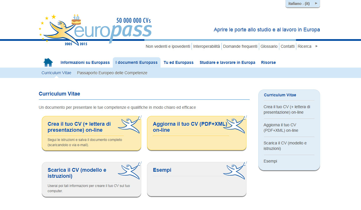 Europass cv maker picture