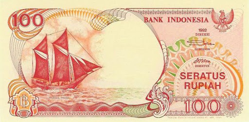Uang Kertas 100 Rupiah Perahu Pinisi Tahun 1992