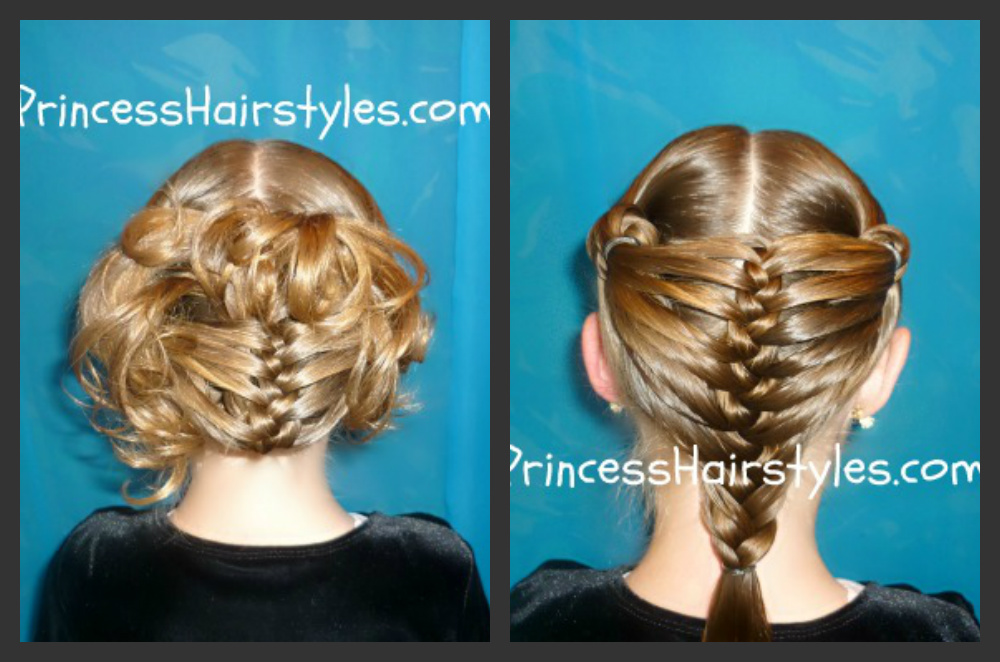 Mermaid Fin Braid and Updo Hairstyle | Hairstyles For Girls - Princess  Hairstyles