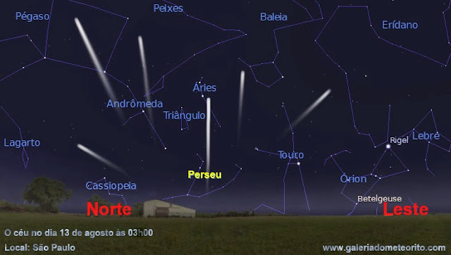 radiante da chuva de meteoros Perseidas