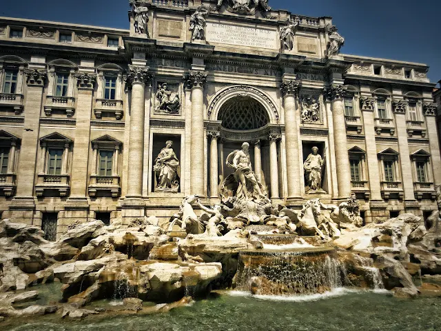 Romes The travi fountains on sunny day