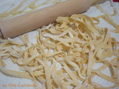 tagliatelle fatte in casa con farina di ceci