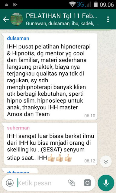 testimoni pelatihan hipnotis dan hipnoterapi testimoni pelatihan hipnotis dan hipnoterapi