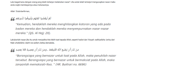 Pengertian Puasa Nazar, Niat, Sebab Nazar dan Kaffarat Nazar ... hukum puasa nazar, niat puasa bayar nazar, Sebab nazar, kifarat nazar, pengertian puasa nazar menurut bahasa dan istilah, nazar menurut etimologi dan terminologi