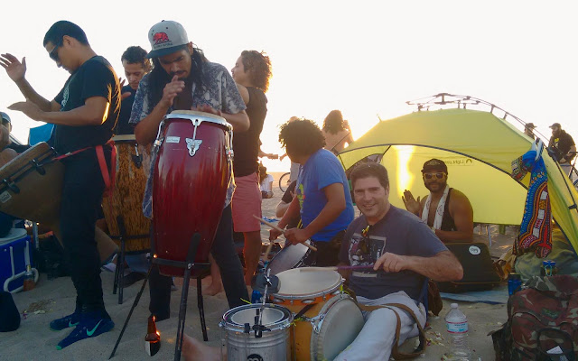 David and Bryan at the Venice Beach Drum Circle by Omar Cherif — 15 October 2017